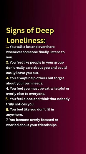 Signs of deep loneliness...... | Facts World