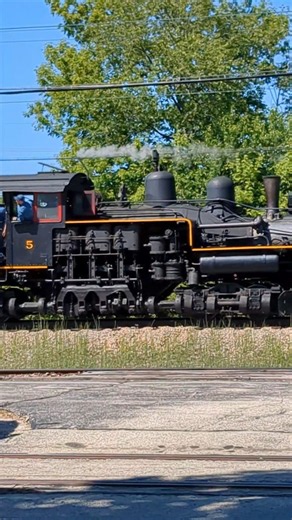 J Neils Lumber 5 shoves back Shay Number 5 Illinois Railroad Museum #railroadmuseum #steam #train