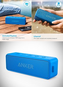 Anker SoundCore 2 Portable Wireless Bluetooth Speaker Has IPX5 Water Resistance – Get One for $29.99 Shipped