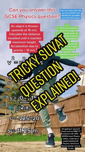 Understanding SUVAT in GCSE Physics Exam Questions