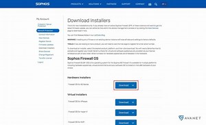 Sophos Firewall Réinstaller l'OS