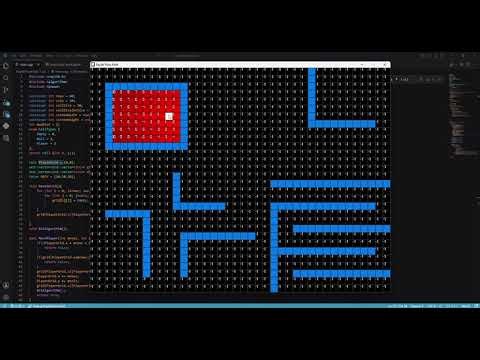Breadth First Search Algorithm Grid Visualiser in C++ using Raylib