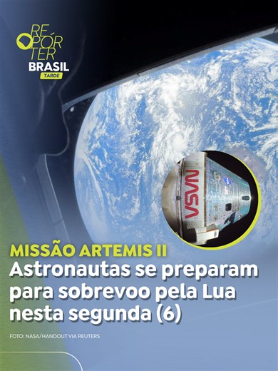 Missão Artemis II atinge um marco histórico, nesta segunda (6), ao levar astronautas a contornarem o lado oculto da Lua, retomando viagens tripuladas ao entorno lunar após 50 anos, os astronautas devem superar o recorde de distância da Terra estabelecido pela Apollo 13, em 1970. As observações do lado oculto da Lua começam às 15h45, incluindo o registro da cratera bacia Orientale. O retorno à Terra está previsto para começar na terça-feira (7). Veja mais notícias no #RepórterBrasilTarde, complet