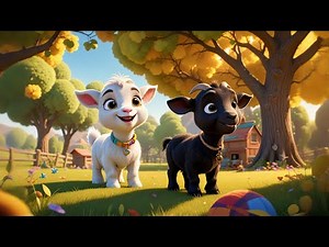 Two Baby Goats Read Nursery Rhymes | Goat Song for Kids | Cute Animal Rhymes and Learning Songs