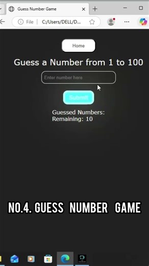 Mini Projects in JavaScript #coding #programming #shorts #projects