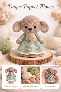 Finger Puppet Crochet Pattern PD , Meadow Mouse , Story Puppet for Kids, Instant Digital Download - Etsy Canada