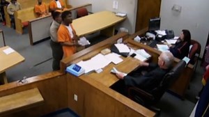 A judge restrains a defendant after he destroys the courtroom. #CourtCam | Court Cam