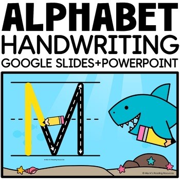 Handwriting Practice Slides Letter Tracing OCEAN Letter Formation Digital GIFs