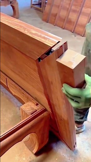 Assembling Elegant Wooden Staircase Handrail Using Precision Joinery Technique