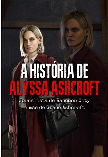 Você já conhecia a história de Alyssa Ashcroft, a mãe de Grace Ashcroft, protagonista de Resident Evil Requiem? 👩🏼📝 Alyssa já tinha aparecido antes na franquia, em Resident Evil Outbreak e Outbreak File 2, como personagem jogável. Seu diferencial era ser a “master of unlocking” do grupo, com a habilidade de abrir fechaduras de armários e portas com lockpicks, que podiam esconder armas ou atalhos pelos cenários 🔐 Ela é uma sobrevivente do Incidente em Raccoon City e continuou a investigar a U