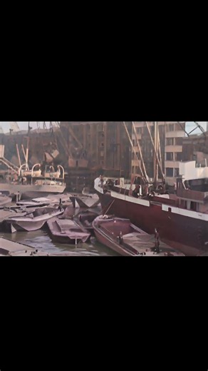 London Dock Workers Loading Cargo 1930s | Restored in 4K Color