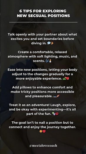 6 tips to explore new secsual positions #intimacycoach