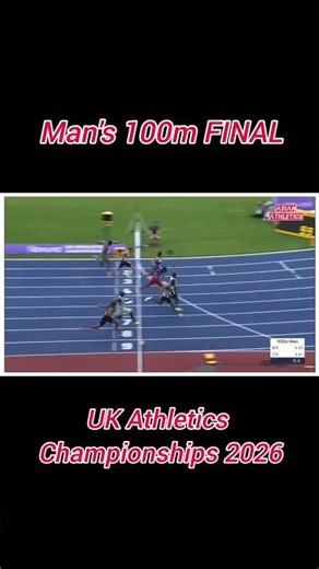 Man's 100m Final | UK Athletics Championships 2026 | British Athletics #sports #trybwearathletics