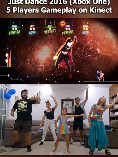 Just Dance 2016: Lights Gameplay with 5 Players on Xbox One