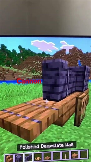 Medieval cannon build #minecraft #gaming #buildingtips