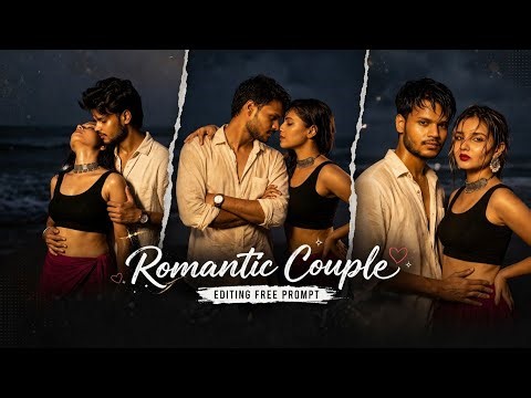Romantic Couple AI Photo Editing using Gemini AI with a FREE prompt step-by-step😱