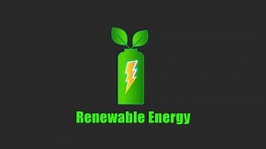 An animation of renewable energy with saber effect.