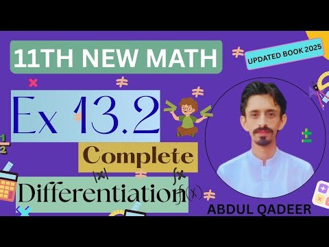 1st Year Math | Chapter 13 Differentiation | Exercise 13.2 Complete 11 math
