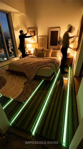 INSANE 3D Bamboo Epoxy Floor Bedroom Transformation 🤯 | LED Resin Floor Illusion