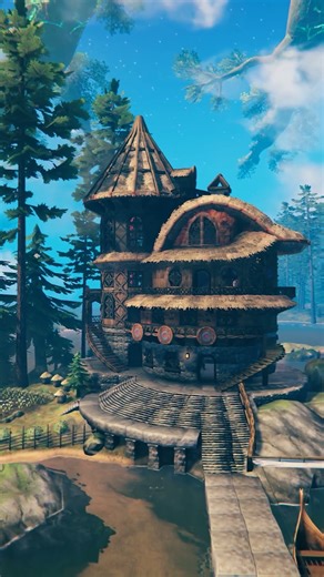 Cozy house on the island Valheim #valheim #valheimbuilding #вальхейм