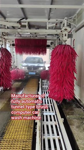 Manufacturer of fully automatic tunnel-type brush computer car wash machine #carwashing #carwash