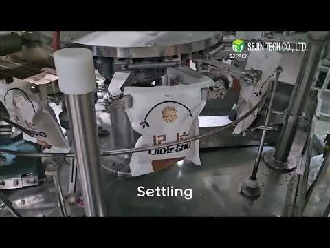 Right Stuff Equipment & Sejin 8 station Premade Pouch Machine. PMP. Packaging dry granular product