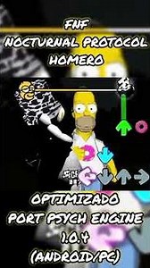 FNF Nocturnal Protocol Homero Port Psych Engine Optimizado #fnf #fnfmods #homerosimpson #teletubbies