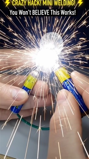 DIY Mini Welding Machine at Home ⚡ | Simple Welding Trick with Battery | #Shorts