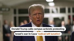 7.2K views · 248 reactions | Donald Trump criticized student activists on US college campuses for staging pro-Palestinian protests, and praised police in New York City and Los Angeles for moving in to arrest demonstrators and clear encampments https://reut.rs/4aXQB4s | Reuters | Facebook