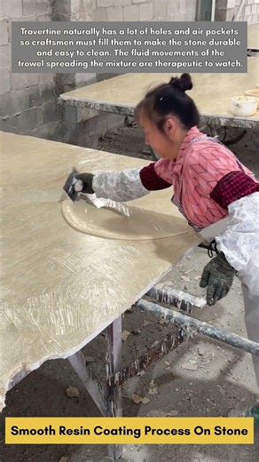 Smooth Resin Coating Process On Stone