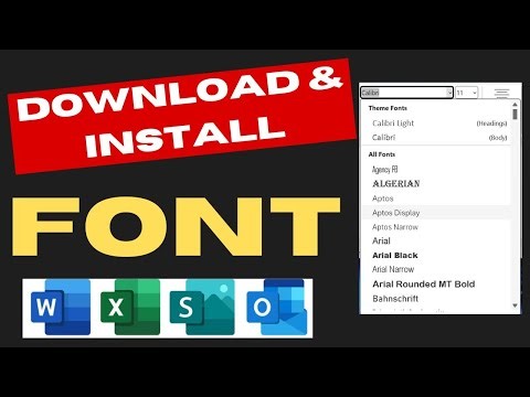 Add New Microsoft Office Font Windows 11 / 10