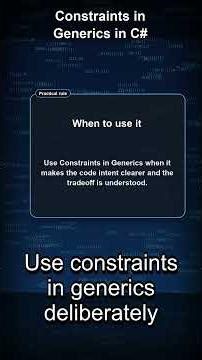 Confused about constraints in generics in C#?