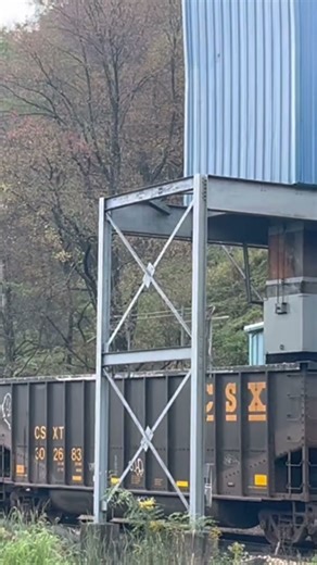 Loading coal into train cars #mining #csx #csxtransportation #coal
