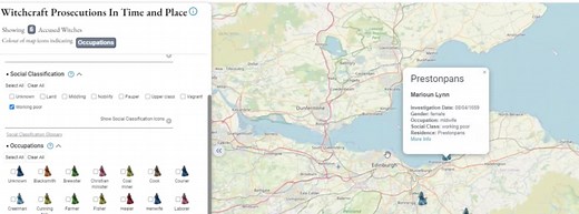 Mapping the Accused Witches of Scotland in place and time