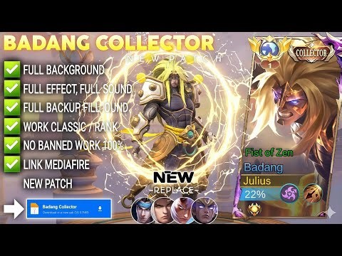 NEW UPDATEN!! Script Skin Badang Collector - Fist of Zen No Password|Full Effect Voice|Patch Terbaru