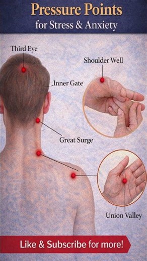 Pressure Points for Stress and Anxiety Explained. #shorts #acupuncture #healthylife #health #massage