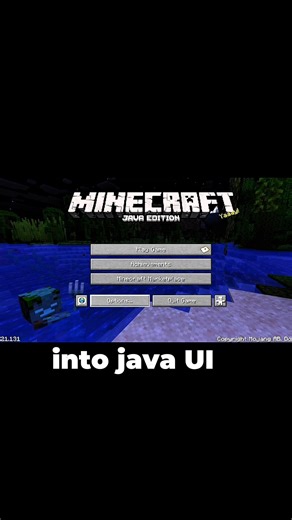 Bedrock UI 👉 Java UI 😮 #minecraft #javaui #shorts