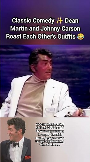 Classic Comedy ✨ Dean Martin and Johnny Carson Roast Each Other's Outfits 😂