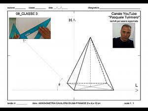 08.class 3.Axonometric view of a rectangular-based pyramid