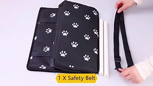 Portable Dog Car Booster Seat for Small Dogs – Travel-Safe Elevated Pet Carrier with Clip-On Leash, Breathable Mesh Window & Collapsible Bowl – Lightweight Puppy Car Seat for Pets up to 15 lbs