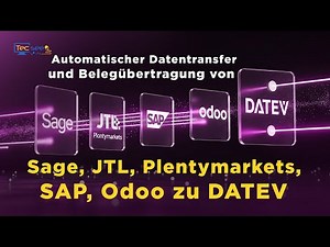 Automatischer Datentransfer und Belegübertragung von Sage, JTL, Plentymarkets, SAP, Odoo zu DATEV
