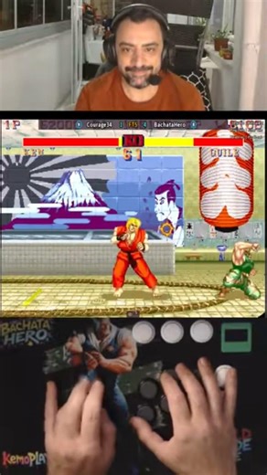 Too Much Chaos In One Match 😳 Ken vs Guile #streetfighter #retrogameroom #gaming #shortvideo #shorts