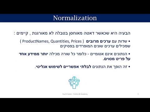 Normalization ב BI - למה זה חשוב גם ב Power BI