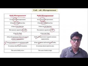 DIFFERENCE BETWEEN 8085 AND 8086 MICROPROCESSOR II DIGITAL ELECTRONICS & MICROPROCESSOR