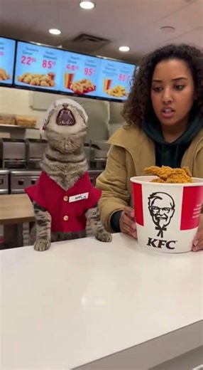 KFC Cat Employee LOSES IT Over Cold Chicken Complaint