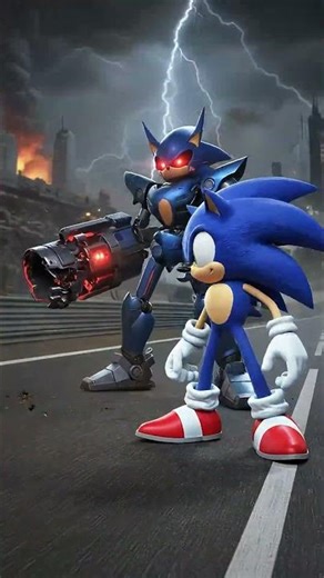 Sonic vs Mecha Sonic V6 – The Ultimate Dark Replica