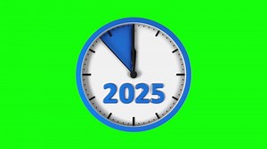 The year on the clock changes from 2025 to 2026