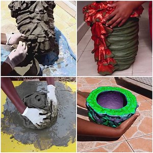 89K views · 211 reactions | The most unique cement plant pots ever! | MetDaan Creative | Facebook