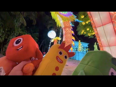 Numberblocks go to a Light in the Night Adventure