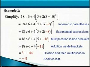 Exponents and Order of Operations I